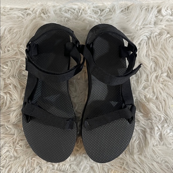 TEVA Flatform Universal Sandal Strappy Velcro Black Size 11 NEW - Picture 4 of 16